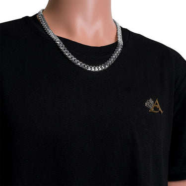 14K White Gold Mens Cuban Chain 10 mm